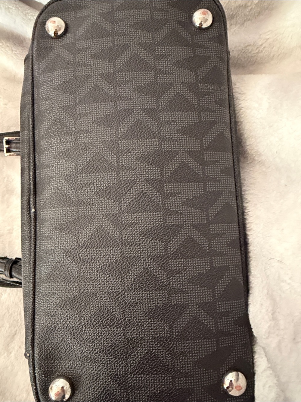 Michael Kors Black MK Logo Tote with Silver Hardware - Picture 9 of 9